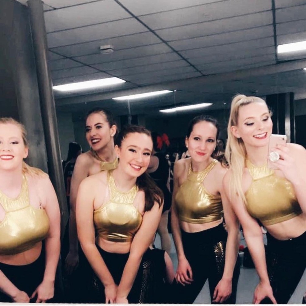 Gold crop top dance used once!